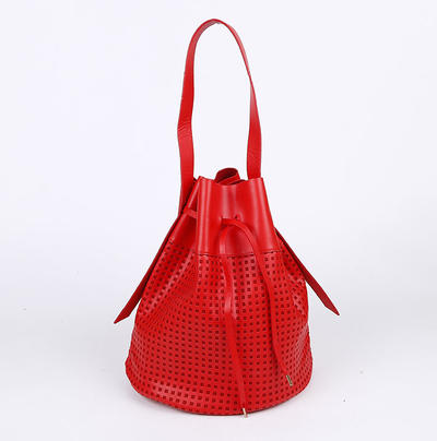 Fashion big cheap womens tubular soft red leather long shoulder messenger bags