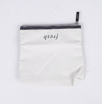 Newest Top Zipper Folding Print Logo Fabric Small Cosmetic Case Cute Makeup Bags