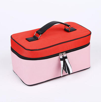 Wholesale Very X Larger Stand Up Box Pink And Black Cosmetic Bag