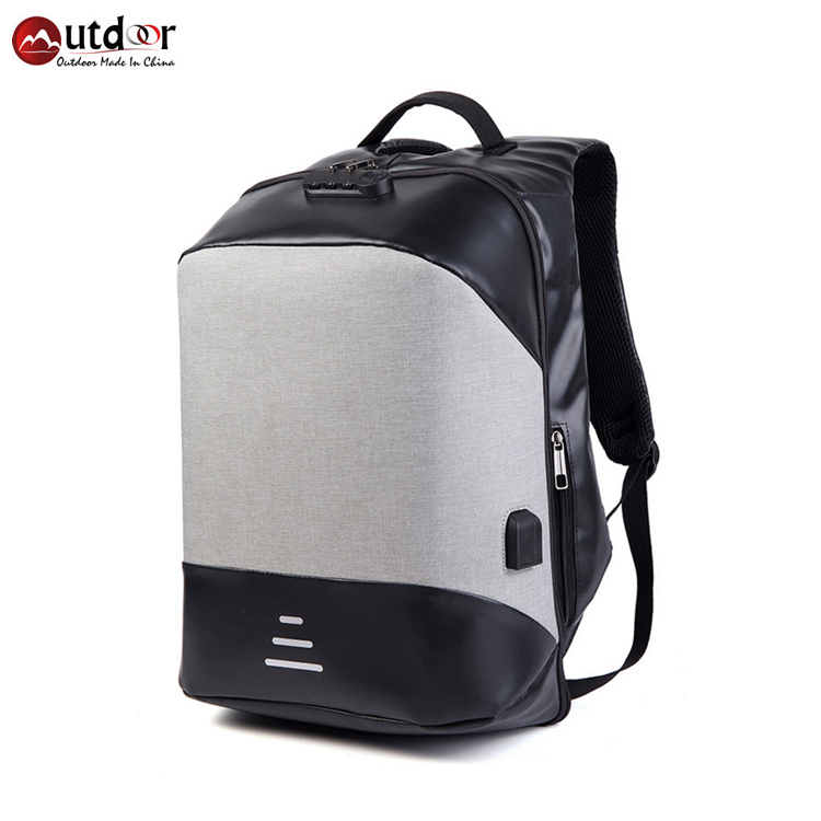 External USB Charge Anti-theft Waterproof Business Conference Laptop Backpack
