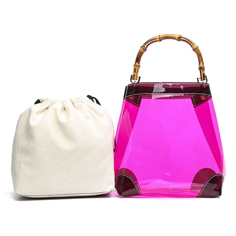 Hot selling clear pvc tote bag transparent shoulder handbag bag