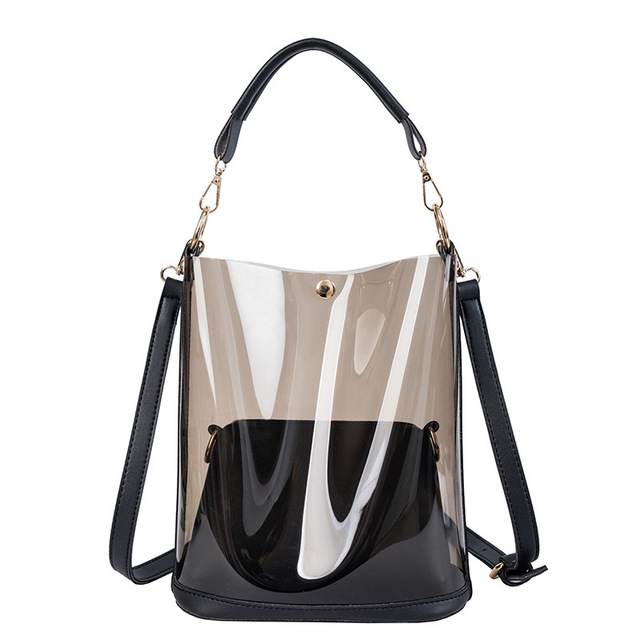 Womens Fashion Handbag Clear Purse Clutch Plastic Beach PVC Tote Bag