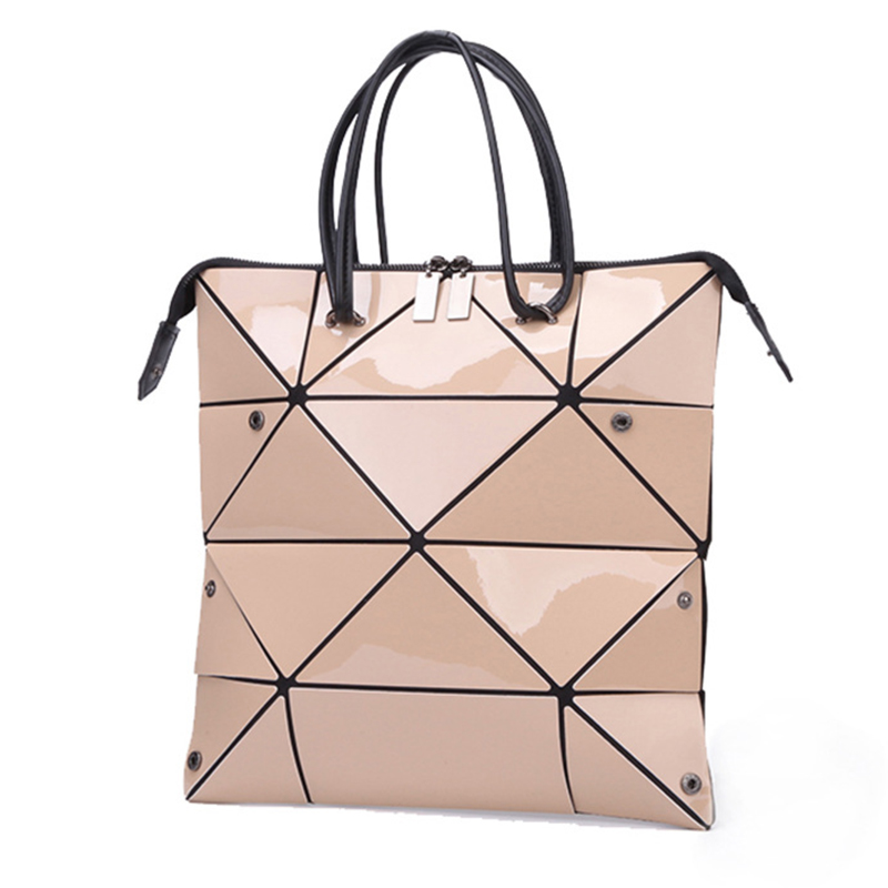 Multi-function folding fashion geometric Reflective handbag