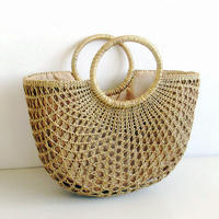 Small water hyacinth shoulder bag/ straw handbag for girl