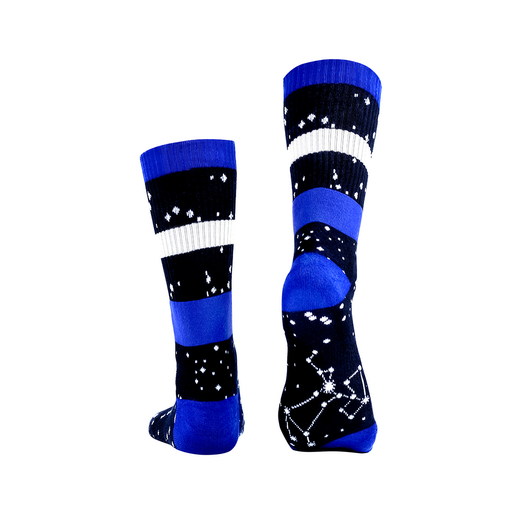 Blue Compression Knee High Recovery Support Socks