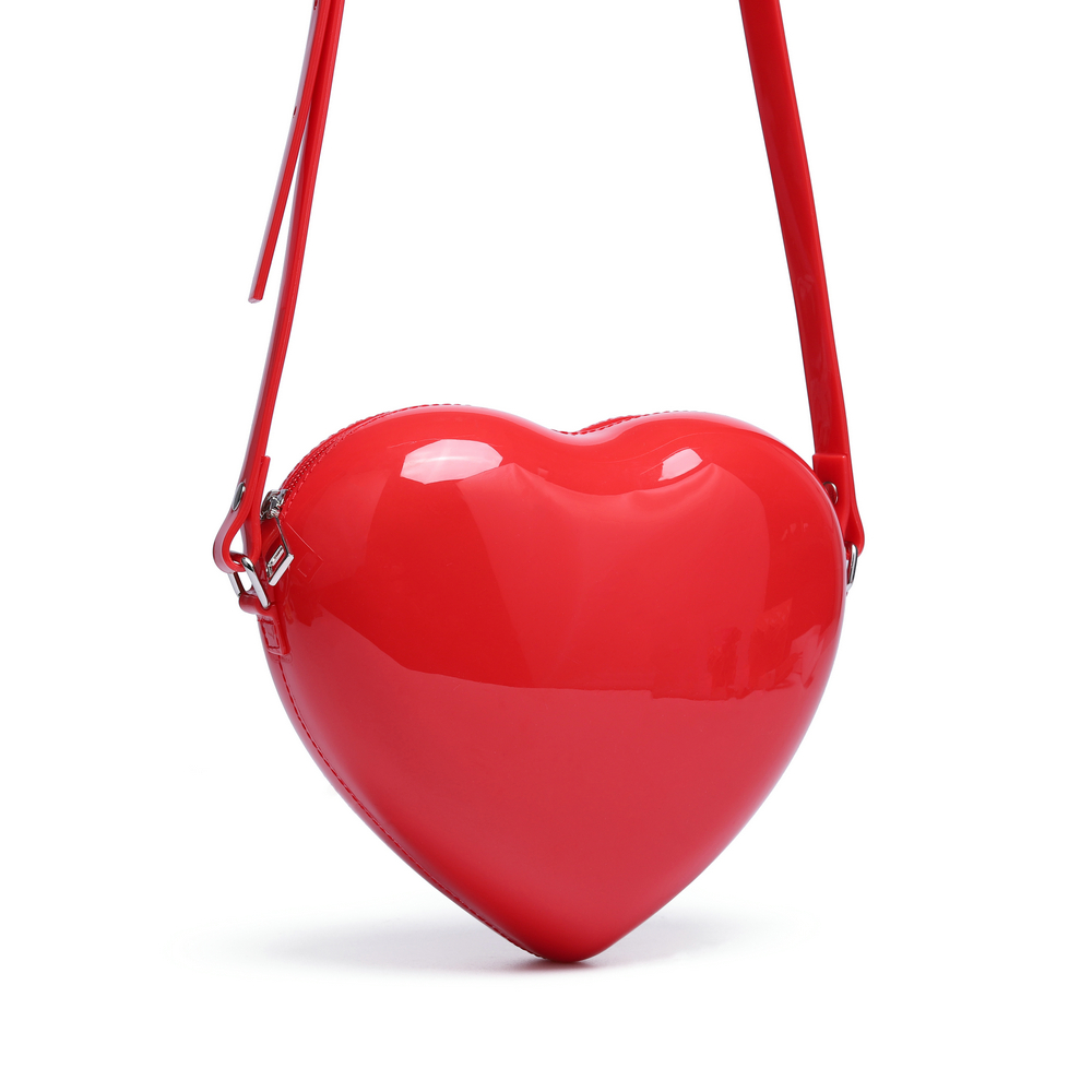 Cross body Shiny candy bag Heart Shape Handbag colorful hand bags 2020 for Lady