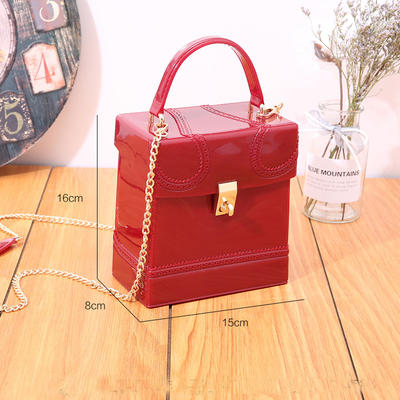 Candy color Jelly Handbag small and square bags for women